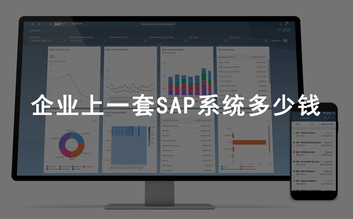 企业上一套sap系统多少钱